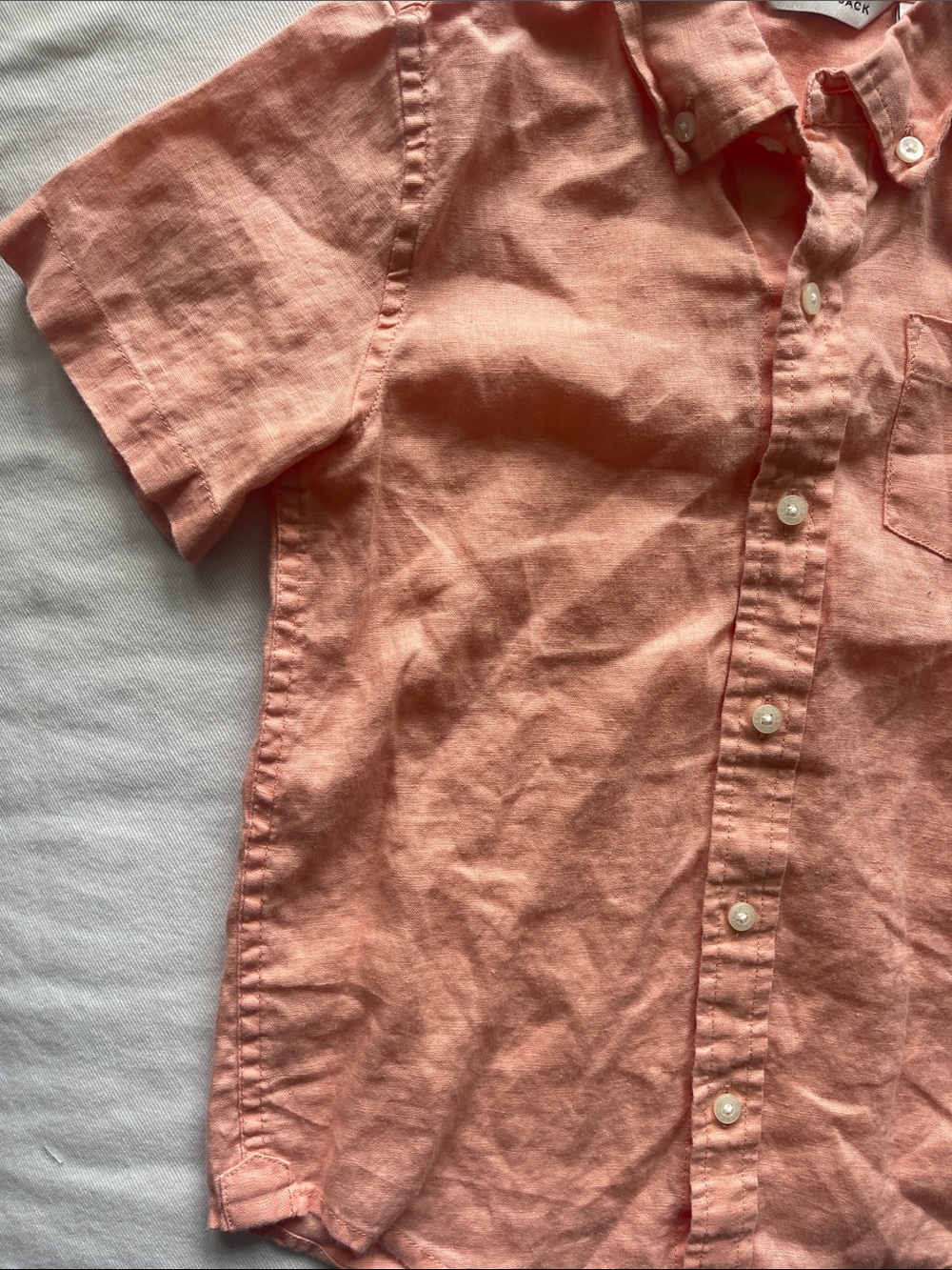NWOT Janie and Jack Boys Size 6 Linen Short-Sleeve Button-Down Shirt - Picture 5 of 8